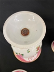 Pair of French Armorial Lidded Urns With Coat of Arms English Crest 