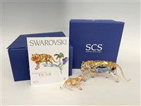 Swarovski Endangered Wildlife Tigers in Original Box