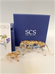 Swarovski Endangered Wildlife Tigers in Original Box