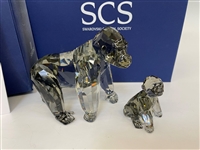 Swarovski Sculpture Endangered Wildlife Gorillas A 9100 in Original Box