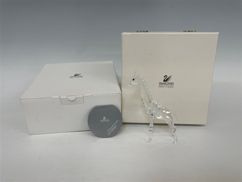 Swarovski Crystal Baby Giraffe COA and Original Box