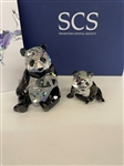 Swarovski Crystal Endangered Wildlife Pandas With COA and Box