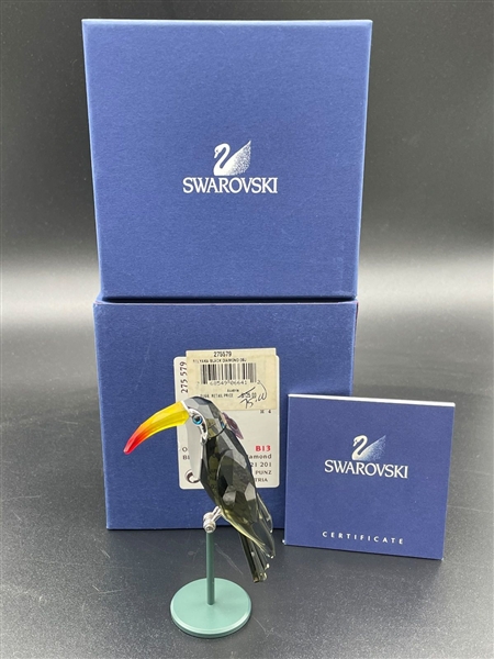 Swarovski Crystal Paradise Birds Belyaka Sterling and Crystal COA and Box