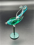 Swarovski Crystal Paradise Birds Boali Antique Green Sterling and Crystal With Box