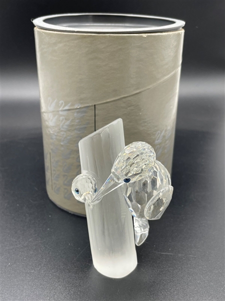 Swarovski Crystal 1988 Sharing Animal Woodpeckers With Box