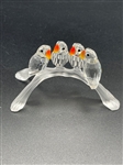Swarovski Crystal Baby Lovebirds Color With COA and Box
