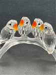Swarovski Crystal Baby Lovebirds Color With COA and Box