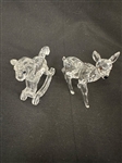 (6) Swarovski Crystal Figurines: Poodle, Fawn, Hedgehog, Horse, Swan, Bee on Flower