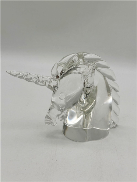 Cartier Crystal Unicorn Head Figurine
