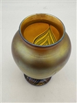 Pulled Feather Iridescent Vase Attributed to Tiffany Unsigned