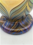 Pulled Feather Iridescent Vase Attributed to Tiffany Unsigned