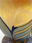 Pulled Feather Iridescent Vase Attributed to Tiffany Unsigned