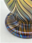 Pulled Feather Iridescent Vase Attributed to Tiffany Unsigned