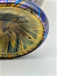 Pulled Feather Iridescent Vase Attributed to Tiffany Unsigned