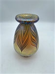 Pulled Feather Iridescent Vase Attributed to Tiffany Unsigned