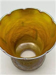 Quezal Threaded Heart and Vine Glass Shade