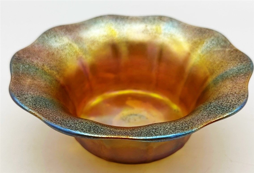 L.C. Tiffany Signed Favrile Art Glass Bowl