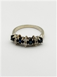 14k White Gold Diamonds and Sapphires