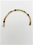 14k Gold and Multi Colored Jade Bracelet