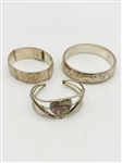 (3) Mexican Sterling Silver Bracelets