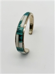 Wilbur Yazzie Turquoise Sterling Silver Cuff Bracelet