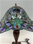 Leaded Shade Table Lamp Unusual Shape