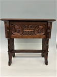 Pair Early 20th Century English Hand Carved Lift Top Stools