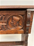 Pair Early 20th Century English Hand Carved Lift Top Stools