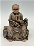 Heavy Hand Carved Soapstone Buddha