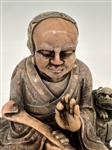 Heavy Hand Carved Soapstone Buddha