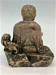 Heavy Hand Carved Soapstone Buddha