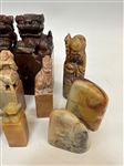 (13) Group of Carved Soapstone Seals 