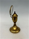 Brass Pigeon Style Lamp with Glass Reflector