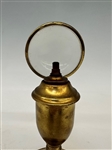 Brass Pigeon Style Lamp with Glass Reflector