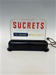 Vintage Sucrets Lucite Store Display Light Up Sign