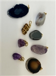 (8) Rock Gem Pendants