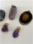 (8) Rock Gem Pendants