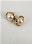 14k Gold Jules Jurgensen Ladies Watch & MOP Stud Earrings