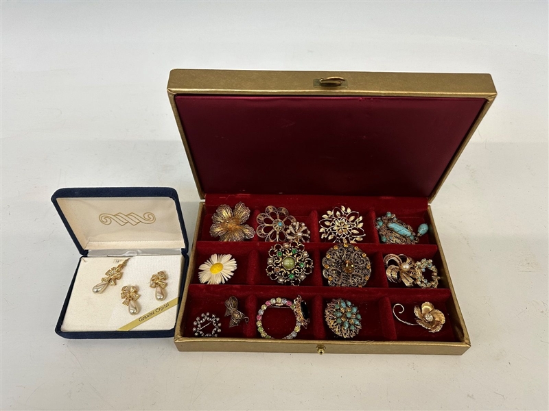 Group of Costume Jewelry: Sarah Cov, Sterling, Unsigned