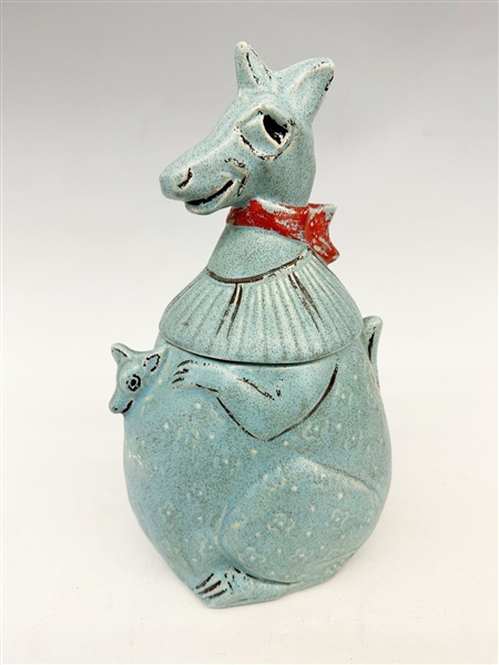 1965 McCoy Pottery Kangaroo and Joey #234 Cookie Jar