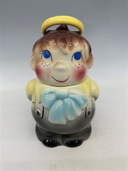 DeForest California Pottery Holy Devil/Halo Boy Cookie Jar