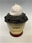 McCoy Pottery White Cat on Coal Bucket Cookie Jar