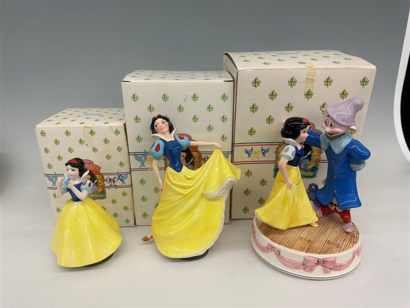 (3) Walt Disney Snow White Music Boxes