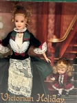 Victorian Holiday Barbie and Kelly Dolls in Box