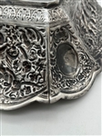 Derby Silver Plate Repousse Bread Bowl With Putti Decoration 