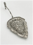 Hallmarked Silver Fruit Pastry Server Repousse Flower Girl