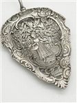Hallmarked Silver Fruit Pastry Server Repousse Flower Girl