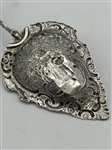 Hallmarked Silver Fruit Pastry Server Repousse Flower Girl