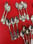 (45) Coin Silver Spoons With Maker's and Retailer's Marks