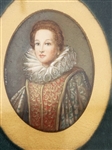 Pair of Ida Calzolari Hand Painted Miniatures in High Pierce Ornate Frames
